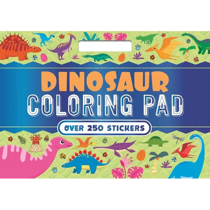 Dinosaur Coloring Pad: With Over 250 Amazing Stickers! - Paperback
