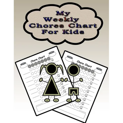 My Weekly Chores Chart for Kids: 110 Pages, 13 Months of Weekly Chores Checklists For Kids - Chart Book To Write In For Kids - Paperback