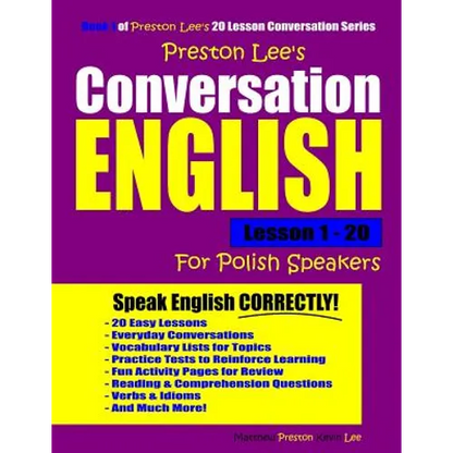 Preston Lee's Conversation English For Polish Speakers Lesson 1 - 20 - Paperback
