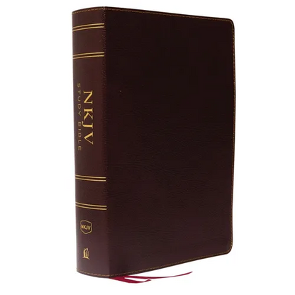 NKJV Study Bible, Bonded Leather, Burgundy, Full-Color, Thumb Indexed, Comfort Print: The Complete Resource for Studying God's Word - Bonded Leather