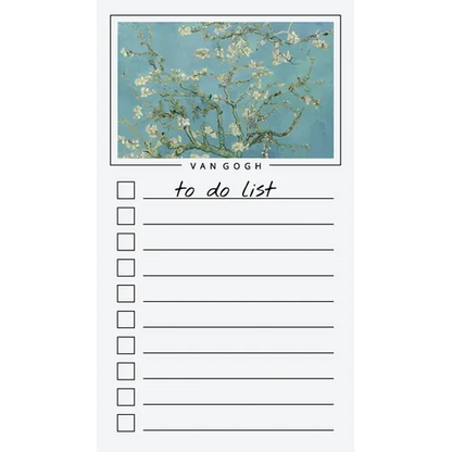 To Do List Notepad: Van Gogh Paintings, Checklist, Task Planner for Grocery Shopping, Planning, Organizing - Paperback