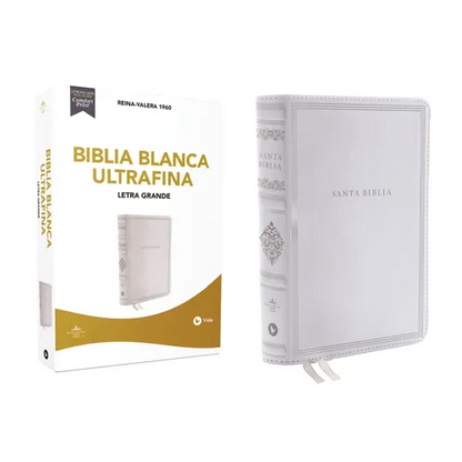 Rvr60, Santa Biblia, Letra Grande, Bodas, Bautismo, Presentación/Dedicación Y Cumpleaños, Leathersoft, Blanco, Comfort Print - Imitation Leather