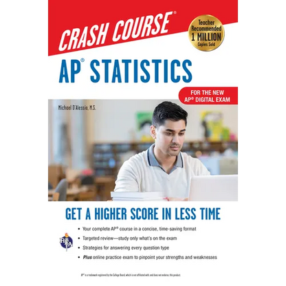 Ap(r) Statistics Crash Course, Book + Online: Get a Higher Score in Less Time - Paperback