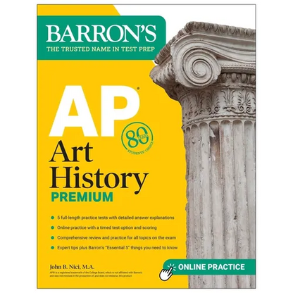 AP Art History Premium, Sixth Edition: Prep Book with 5 Practice Tests + Comprehensive Review + Online Practice - Paperback