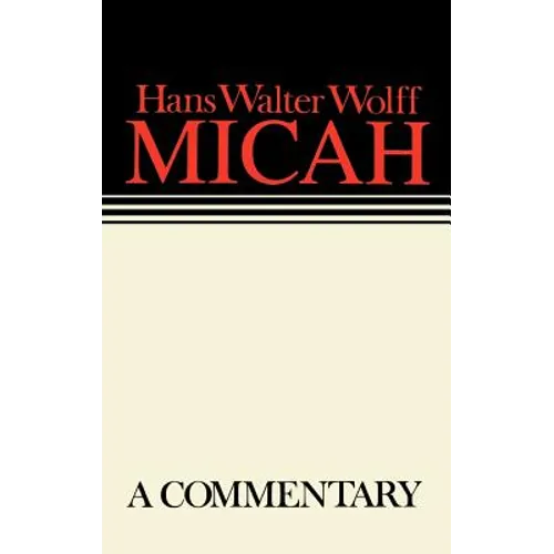 Micah Continental Commentary - Hardcover