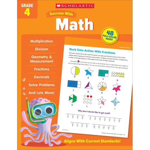 Scholastic Success with Math Grade 4 Workbook - Paperback