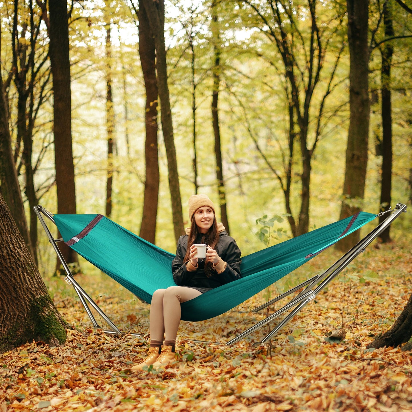 Tranquillo Original Stainless Steel Hammock Stand for Ultimate Relaxation