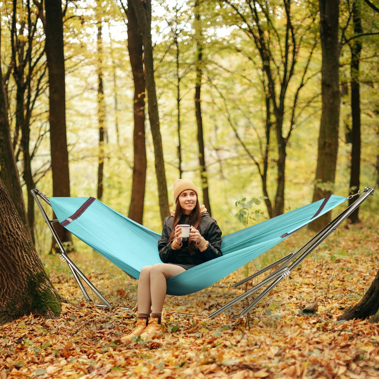 Tranquillo Original Stainless Steel Hammock Stand for Ultimate Relaxation