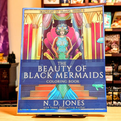 The Beauty of Black Mermaids Coloring Book: 3
