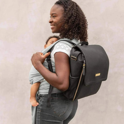 Petunia Pickle Bottom Black Matte Leatherette - Boxy