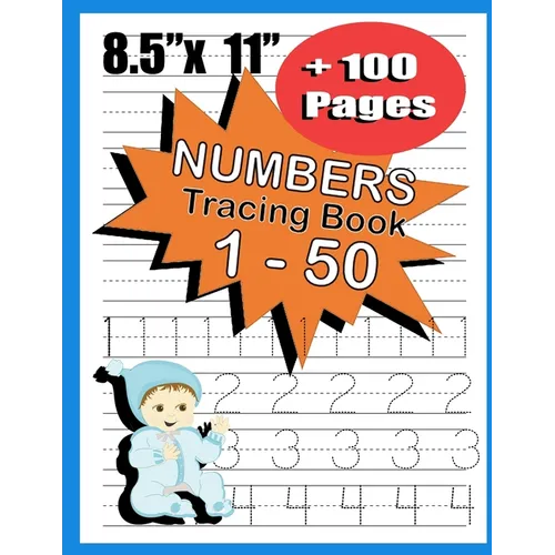 Number Tracing Book 1-50: number tracing workbook for toddlers, workbook for preschoolers, number tracing book for preschoolers and kids ages 3- - Paperback