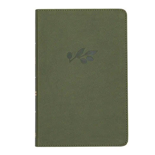 CSB Thinline Reference Bible, Olive Leathertouch - Imitation Leather