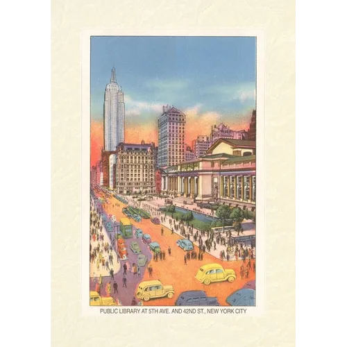 Vintage Lined Notebook Public Library, New York City - Paperback