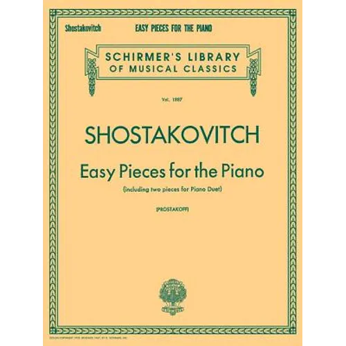 Easy Pieces for the Piano (Including 2 Pieces for Piano Duet): Schirmer Library of Classics Volume 1887 Piano Solo - Paperback