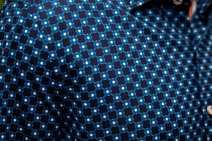 Retro Blues Long Sleeve Tech Shirt