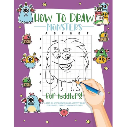 How to Draw Monsters for Toddlers: A Step-by-Step Drawing & Activity Book for Toddlers to Learn to Draw Cute Monsters - Paperback