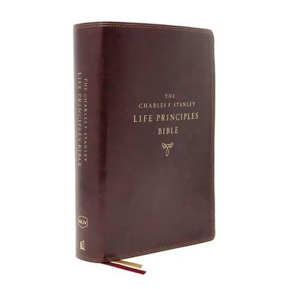 Nkjv, Charles F. Stanley Life Principles Bible, 2nd Edition, Leathersoft, Burgundy, Comfort Print: Growing in Knowledge and Understanding of God Throu - Imitation Leather