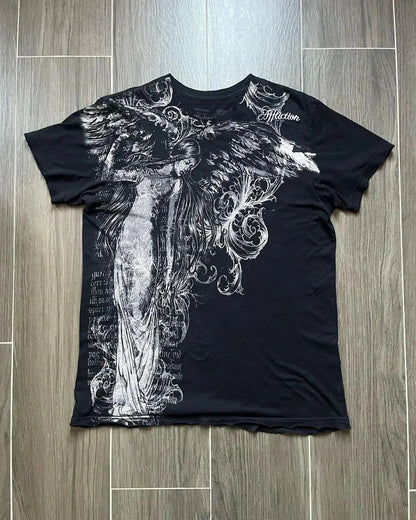 💀 Pure Cotton Retro Skull Print T-Shirt