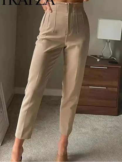 Women’s High Waist Slim Trousers