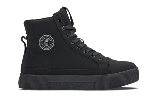 CALTO - S3421 - 2.4 Inches Taller (Black) - Cap Toe High Top Zip-Up Sneaker Boots