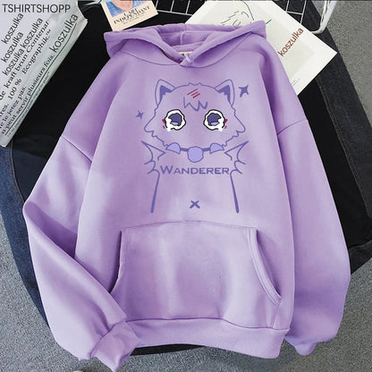 Genshin Impact Scaramouche Cat Hoodie
