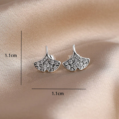 Blue Zircon Stud Earrings for Women | European Style Silver Jewelry