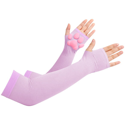 Thigh High Cat Paw Stockings & Arm Warmers