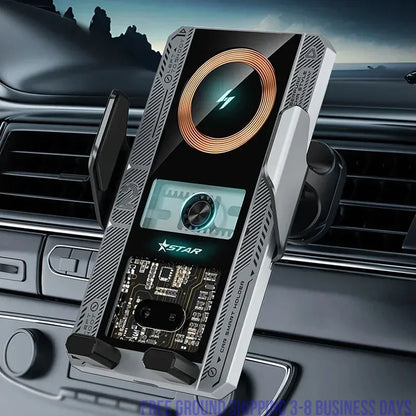 Auto Wireless Car Charger & Phone Holder Infrared Induction Fast Charging Station for iPhone & Samsung Ship from USA