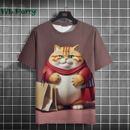 Cat Print shirts - Y2K Graphic T-Shirt