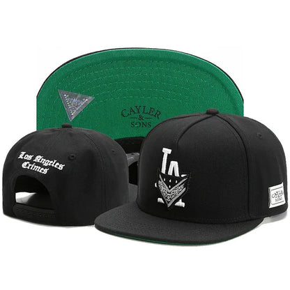 Classic Snapback Hat – Flat Bill Adjustable Baseball Cap