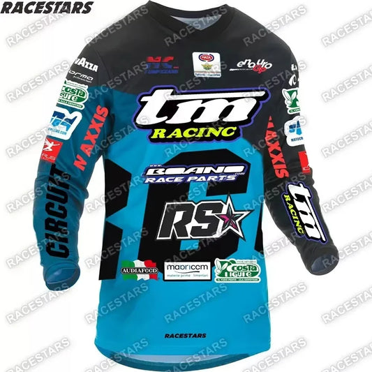 2026 Men's Sunscreen Off Road Motorcycle Sportswear Tm Racing Long Sleeve Off Road Motorcycle Endurance Race Mountain Bike Shirt