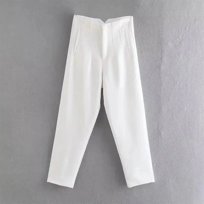 Women’s High Waist Slim Trousers