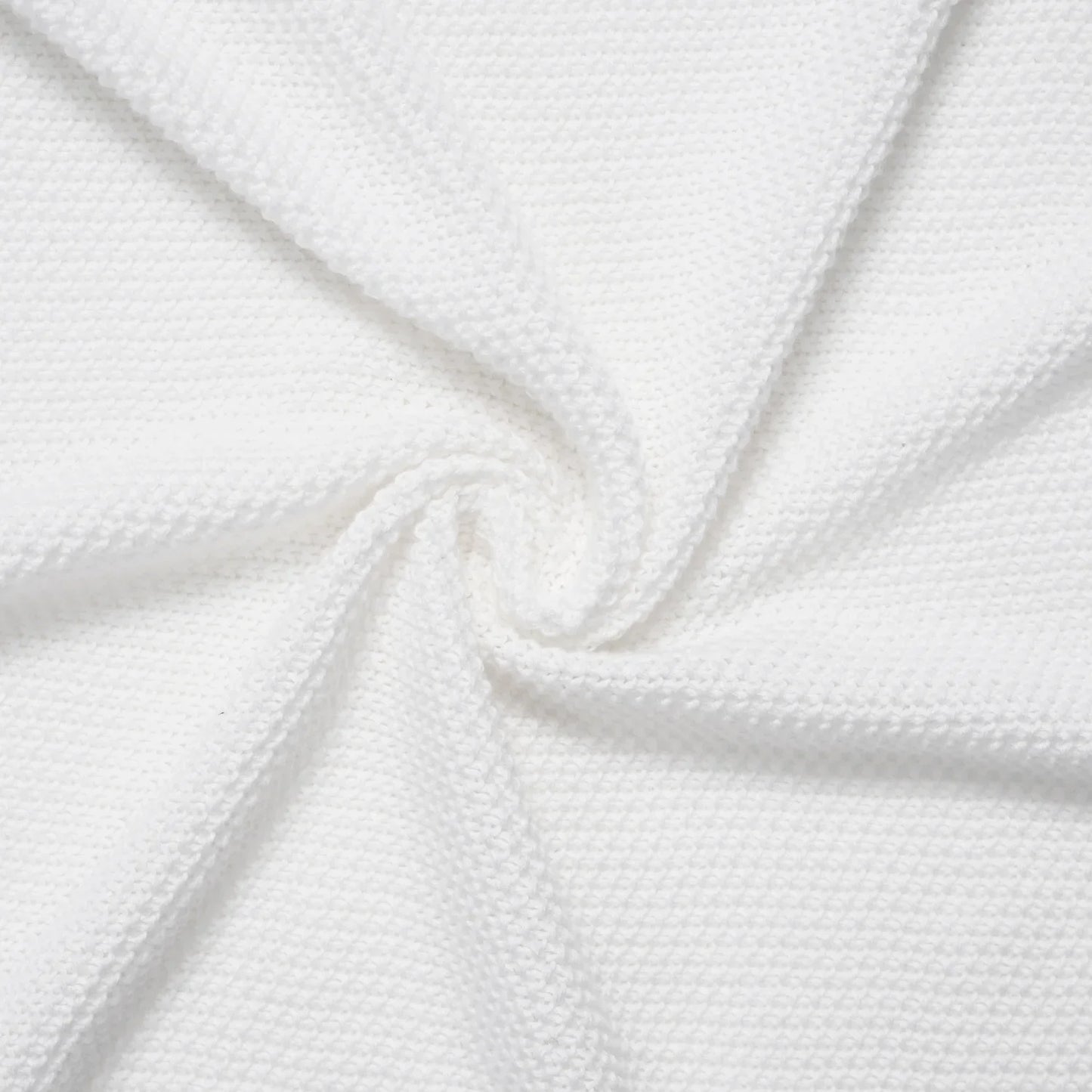 Heirloom Lace Knit Baby Blanket in White