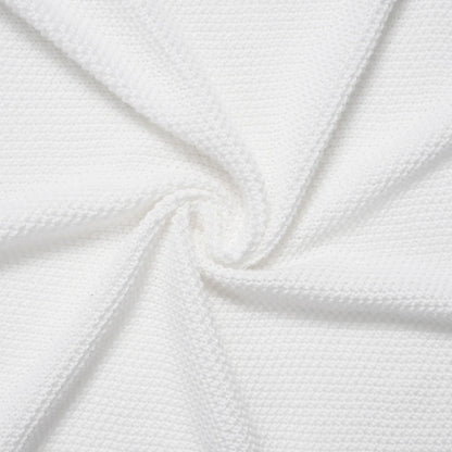 Heirloom Lace Knit Baby Blanket in White