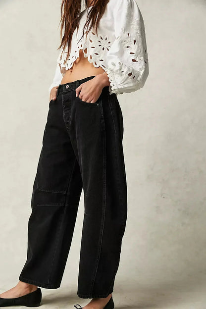 Women’s Elastic Waist High Waisted Jeans