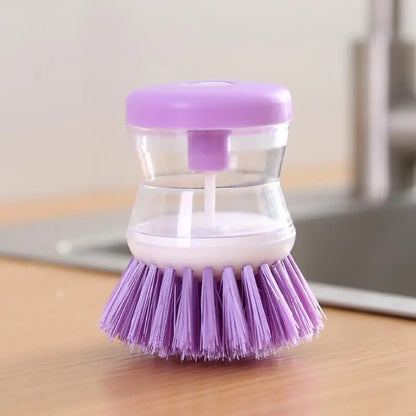 EasyClean Duo Brush Soap & Scrub in One Kitchen Soap Dispensing Cleaning Brush