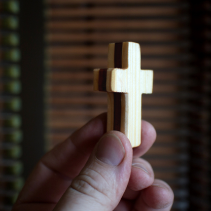 Handmade Wooden Pocket Crosses