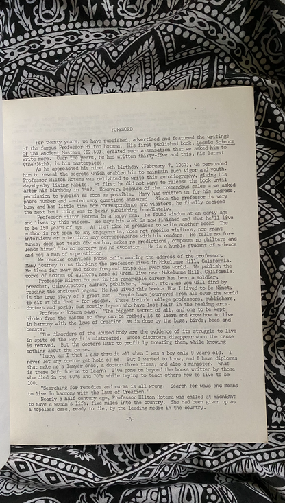 How I Lived To Be Ninety — Hilton Hotema