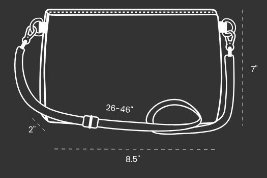Wild Black Horse Vegan Leather Crossbody Bag