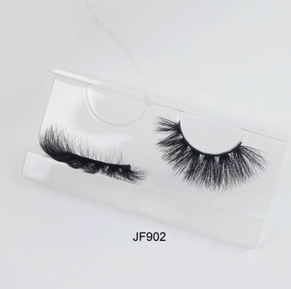 Fake Mink Eye Lash with Custom Eyelash Box 3D  Fluffy Mink Eyelash Full Strip Eye Lashes with applicator