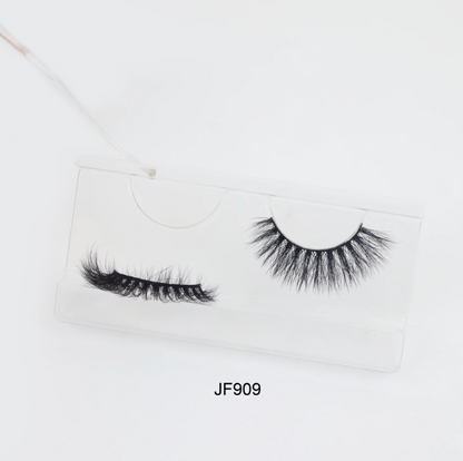 Fake Mink Eye Lash with Custom Eyelash Box 3D  Fluffy Mink Eyelash Full Strip Eye Lashes with applicator