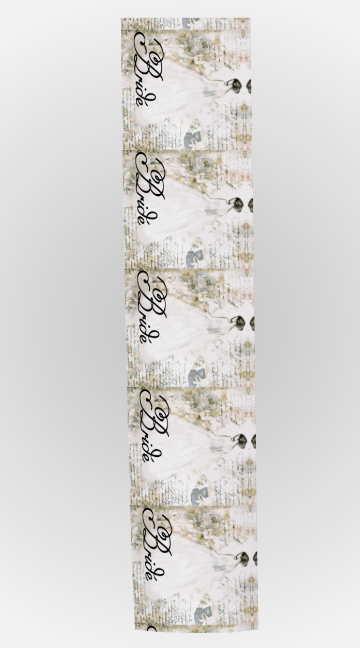 Elegant Antique Bride Pattern Long Scarf