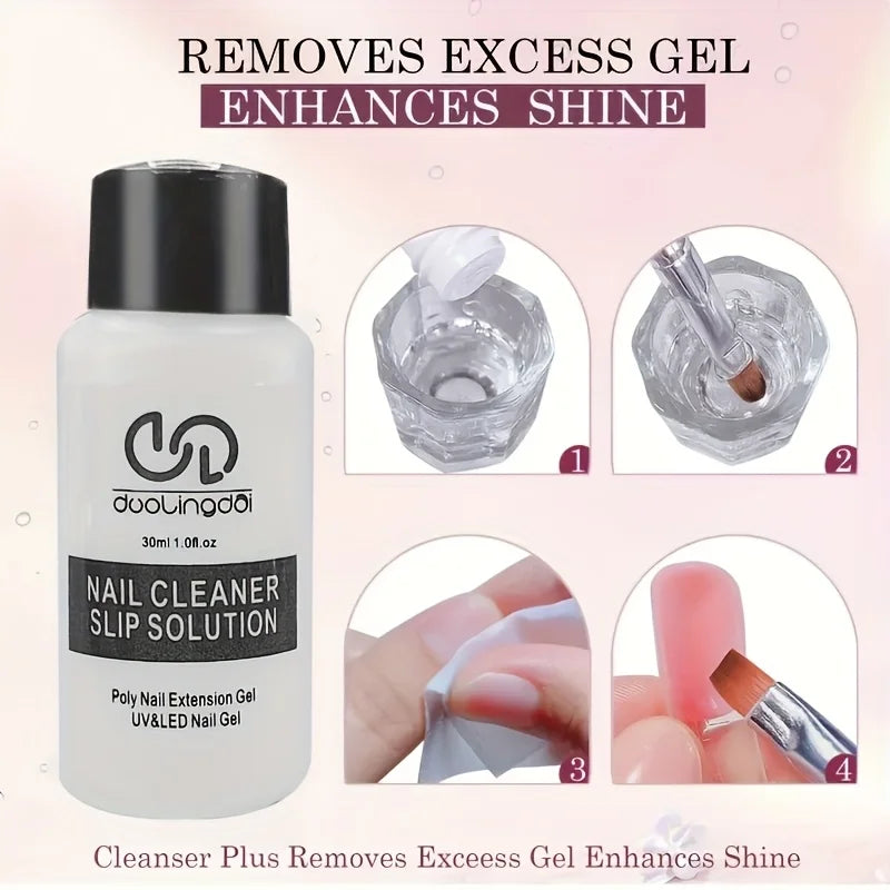 22pcs Poly Nails Gel 0.51oz Clear Poly Gel Builder Natural Looking And Long-Lasting, Trendy Nail Art Design Salon Professional