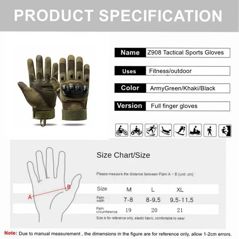 Tactical Gloves Shooting Gloves Touch Design Fitness Protection Sports Motorcycle