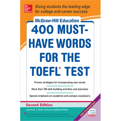 McGraw-Hill Education 400 Must-Have Words for the Toefl, 2nd Edition - Paperback
