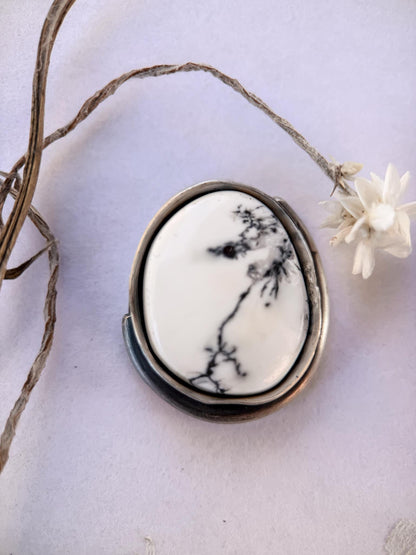 White Buffalo Turquoise Statement Ring | Sterling Silver Armadillo Serpent Band | Made to finish