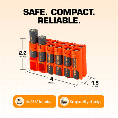 12 AA Pack Battery Caddy (Orange)