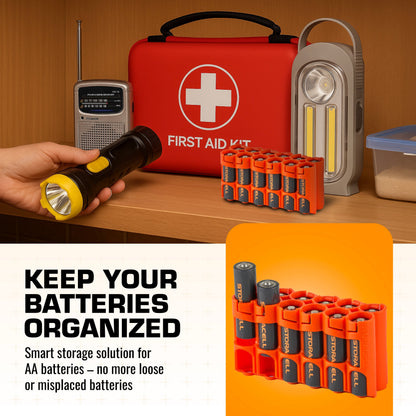 12 AA Pack Battery Caddy (Orange)