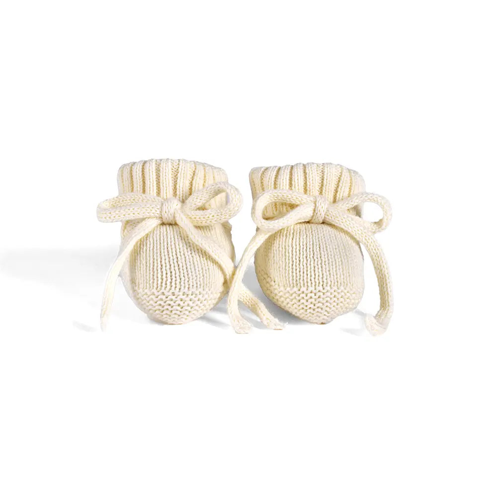 Knitted Booties in Cream