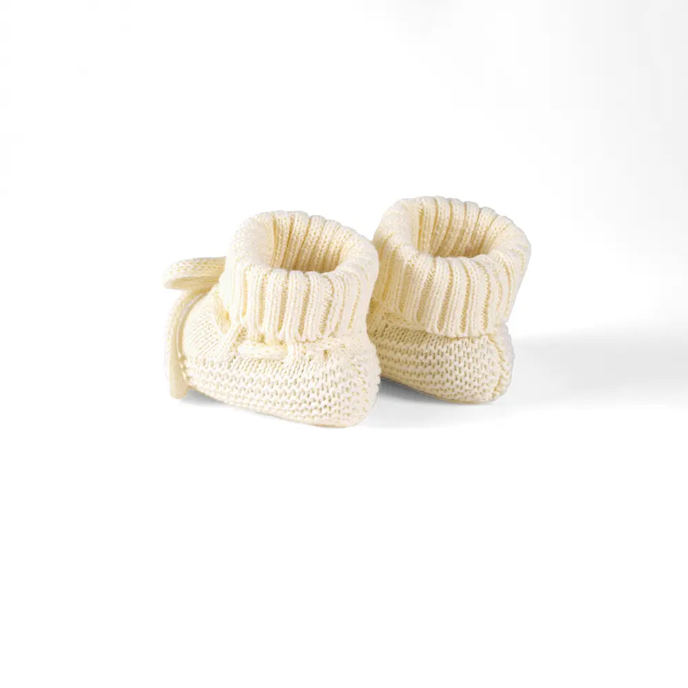Knitted Booties in Cream